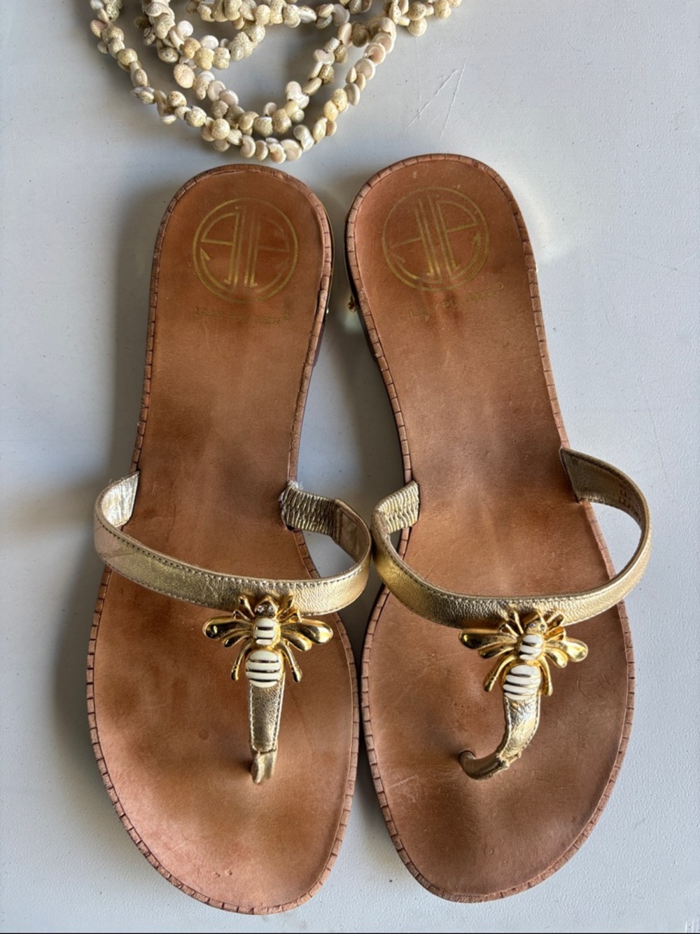Lilly Pulitzer Gold Sandals